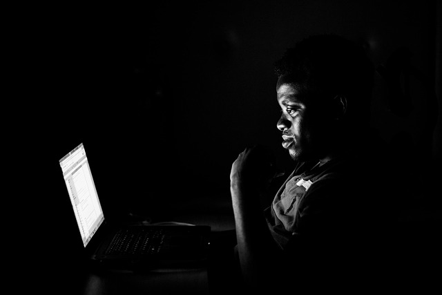 black and white, business, laptop, night, startup, black business, black computer, black laptop, black night, black company